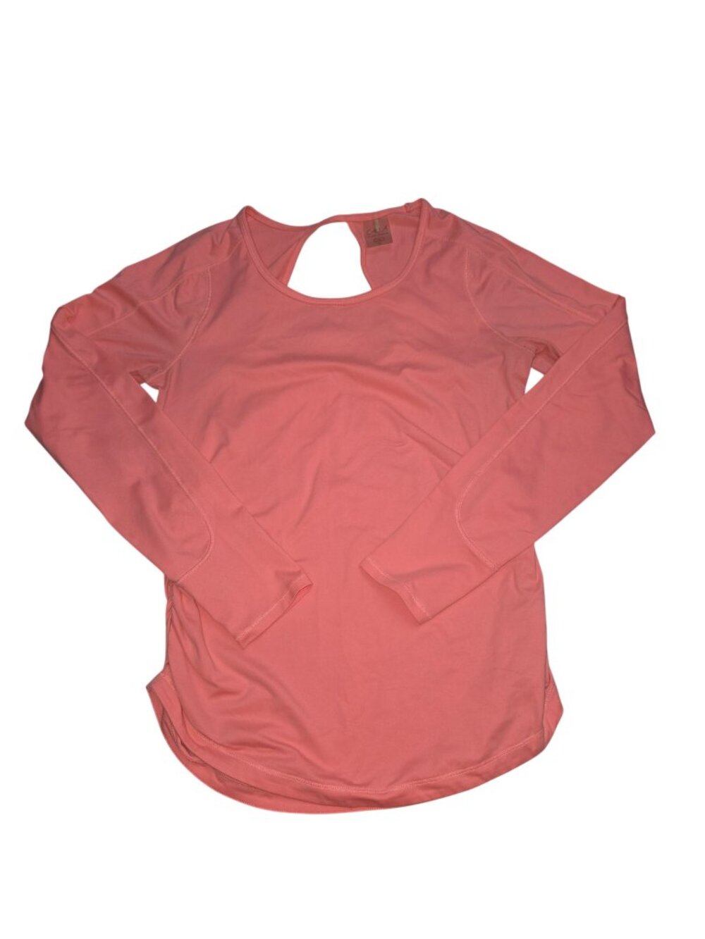 Calia Small Rouched Athletic Shirt Pink  Open Back Workout Yoga Gym Running 4488